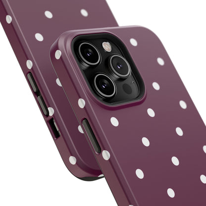 Maroon Polka Dot Phone Case