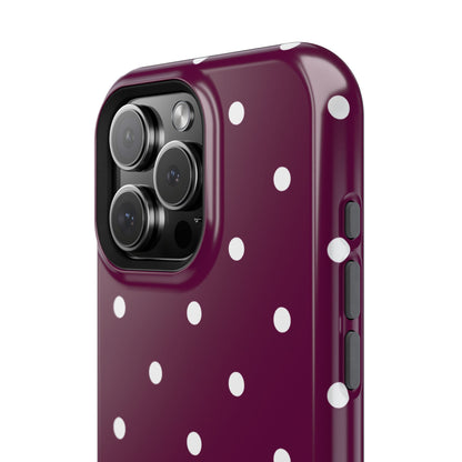 Maroon Polka Dot Phone Case