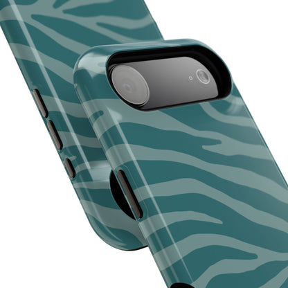 Teal Zebra Phone Case