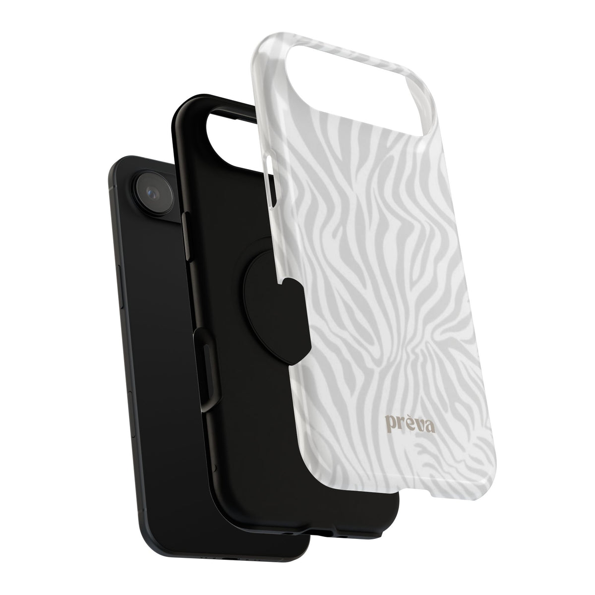 Zebra White Wave Phone Case
