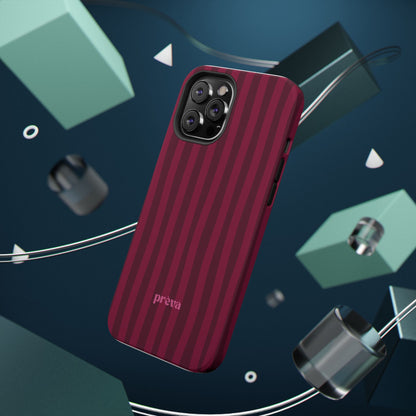 Burgandy Stripes x Ava Dudderar Phone Case