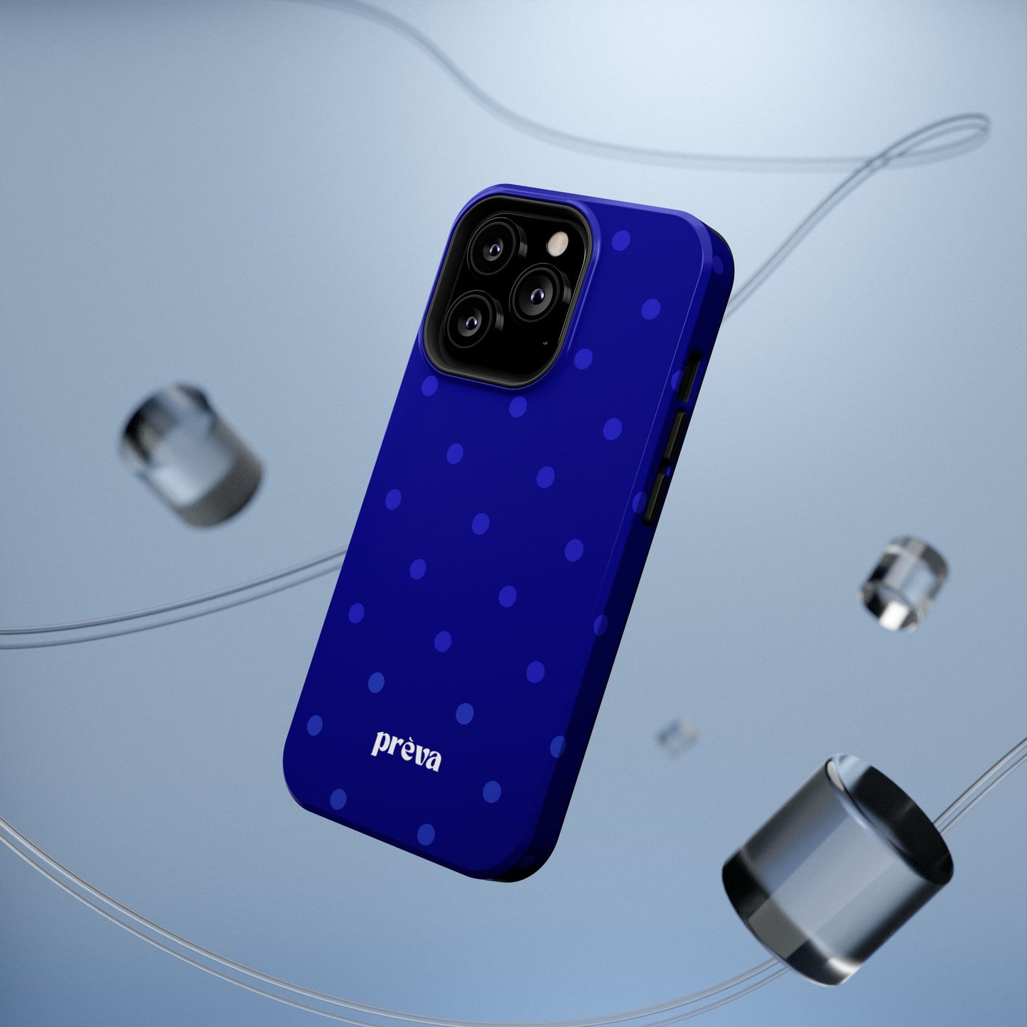 Dark Blue Polka Dots Phone Case