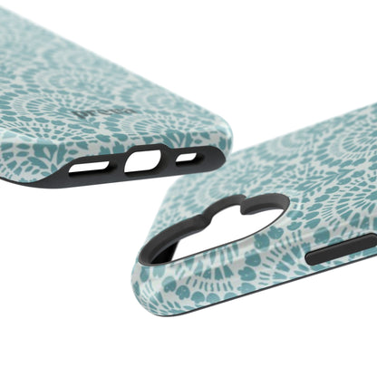 Aqua Lace Pattern Phone Case