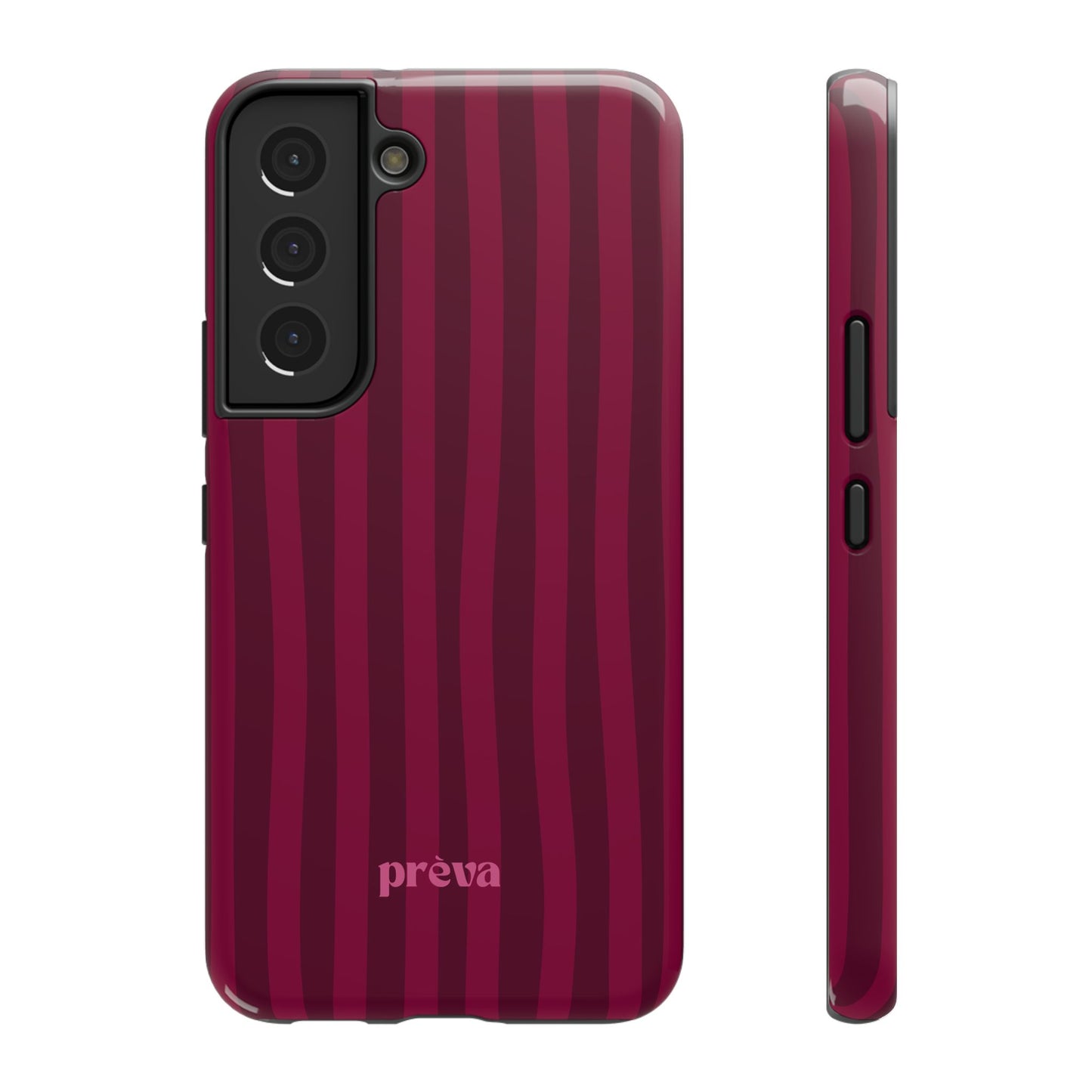 Burgandy Stripes x Ava Dudderar Phone Case