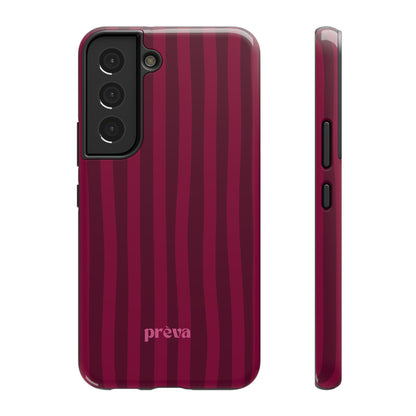 Burgandy Stripes x Ava Dudderar Phone Case