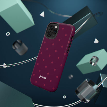 Maroon Polka Dots Phone Case