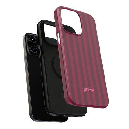 Burgandy Stripes x Ava Dudderar Phone Case