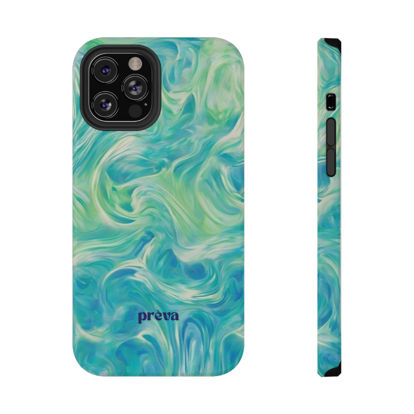 Teal & Green Swirl Phone Case