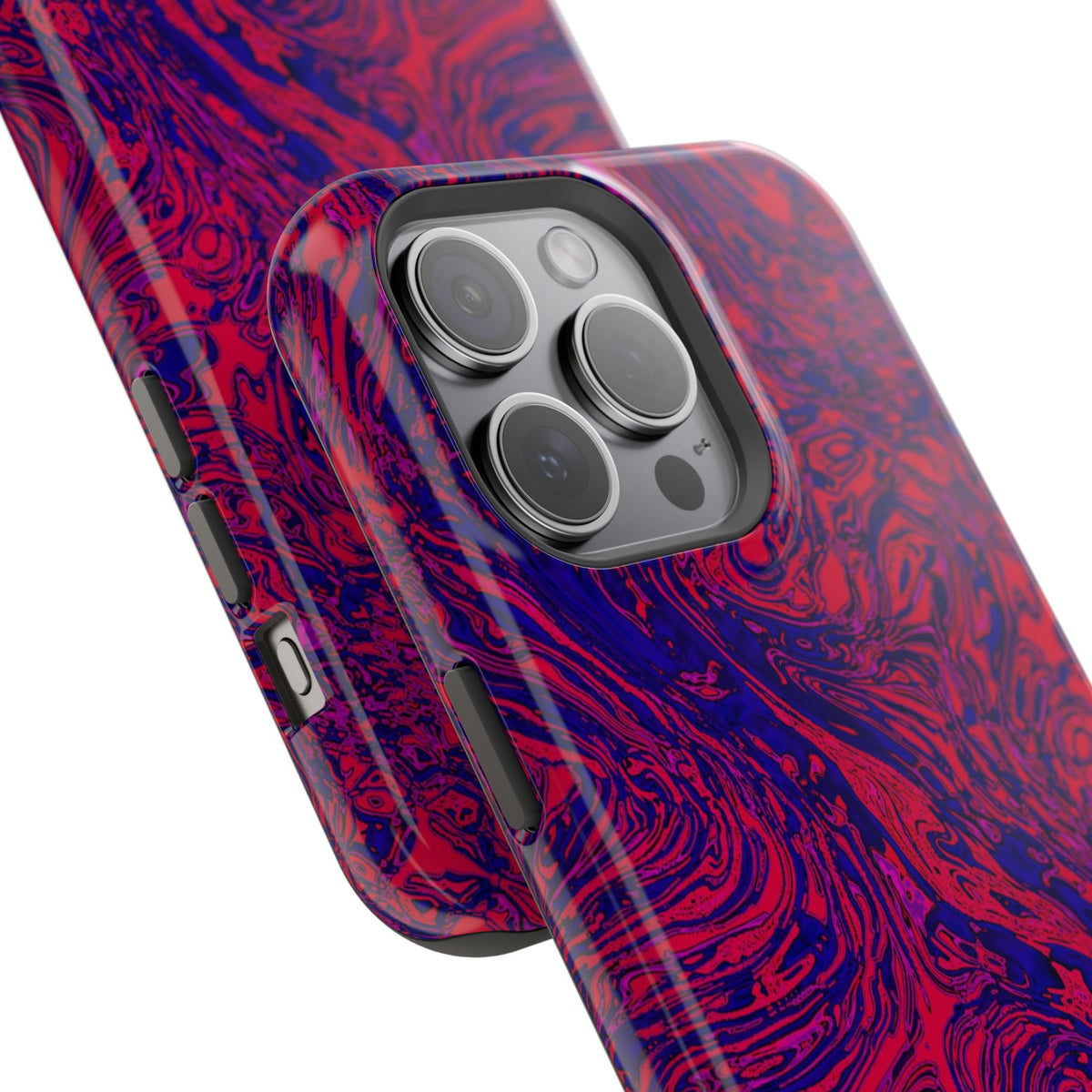 Marbled Red & Purple Impact Phone Case