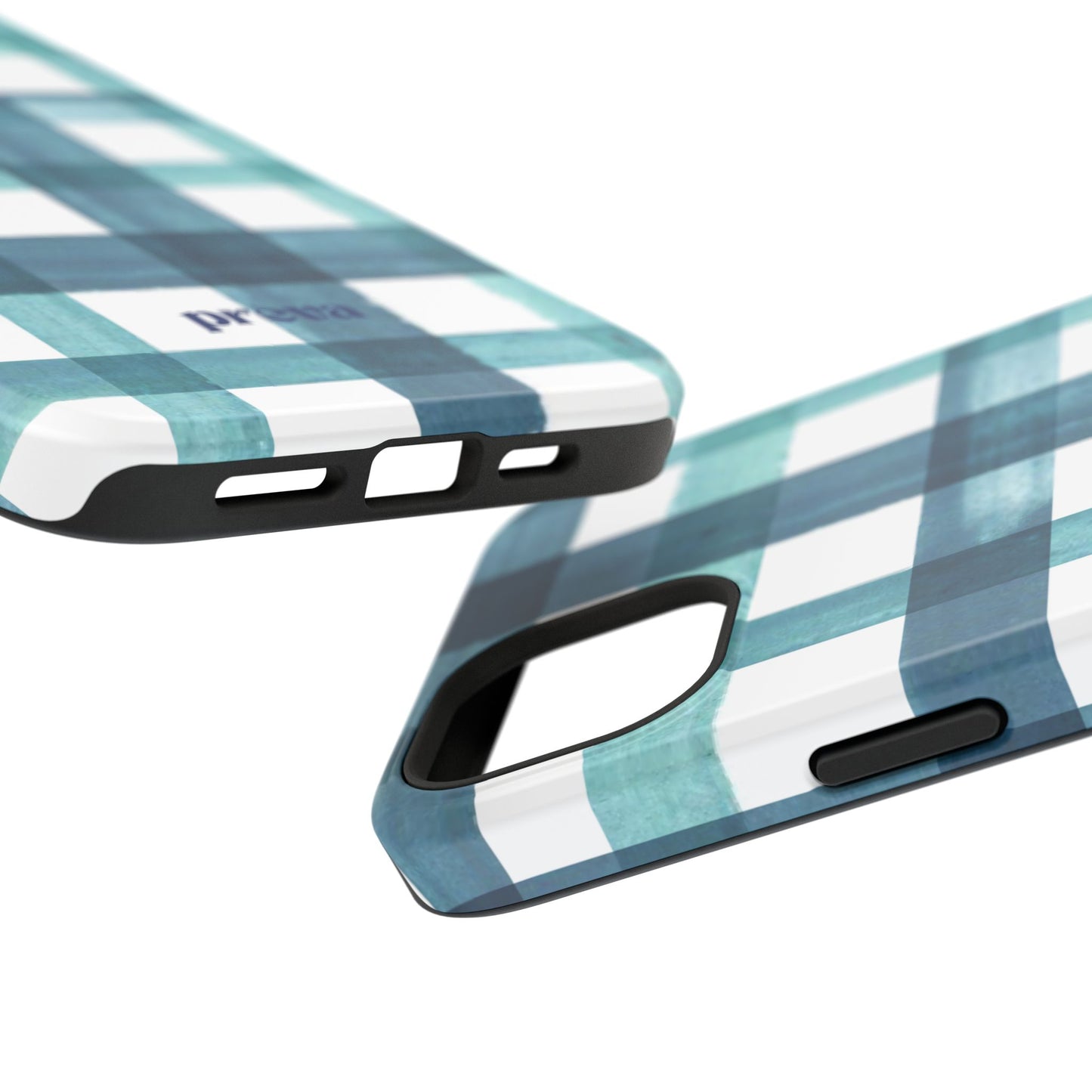 Teal Plaid Phone Case
