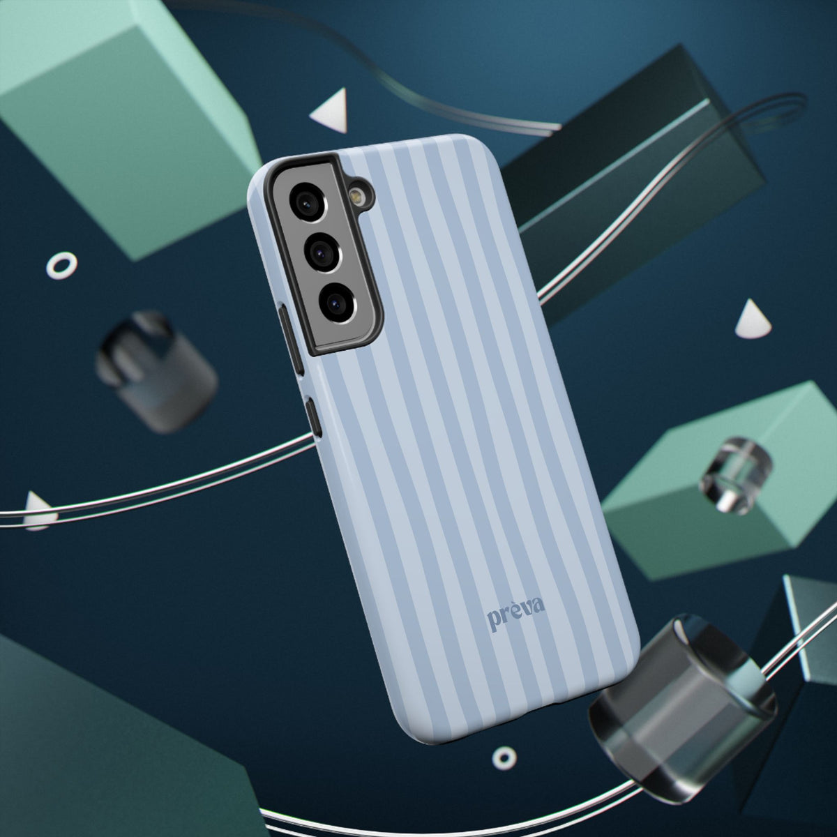 Pastel Blue Stripes Phone Case