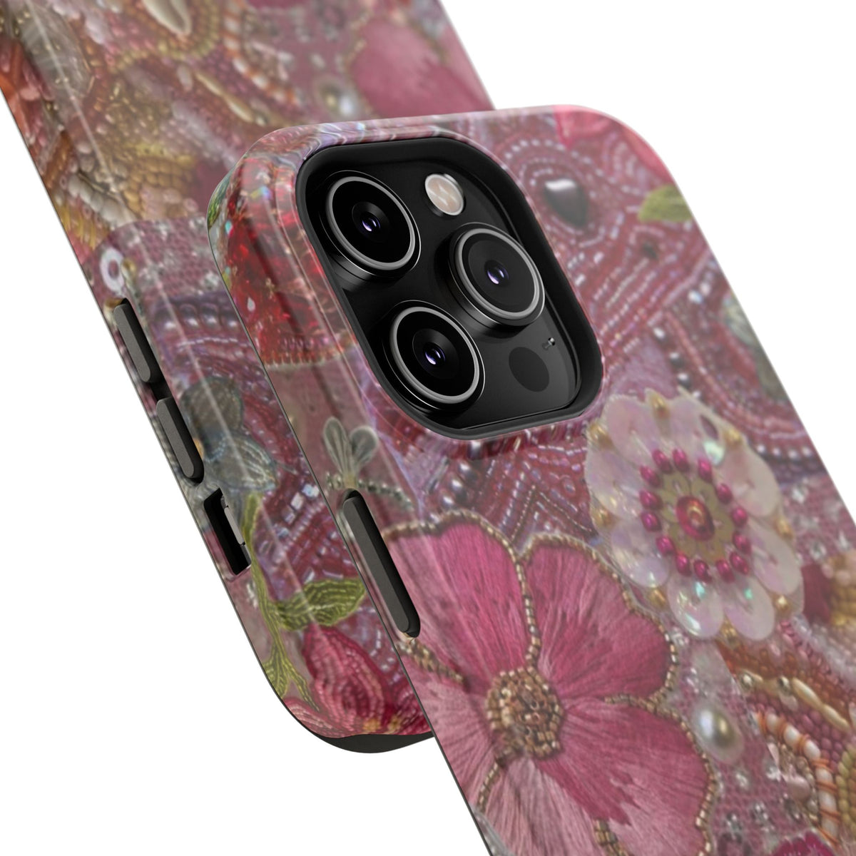Floral Embroidery Phone Case