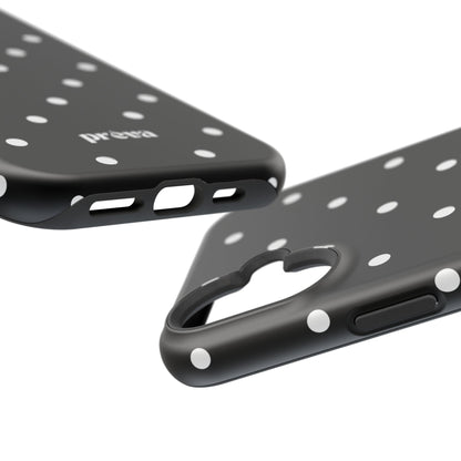 Black with White Polka Dots Phone Case