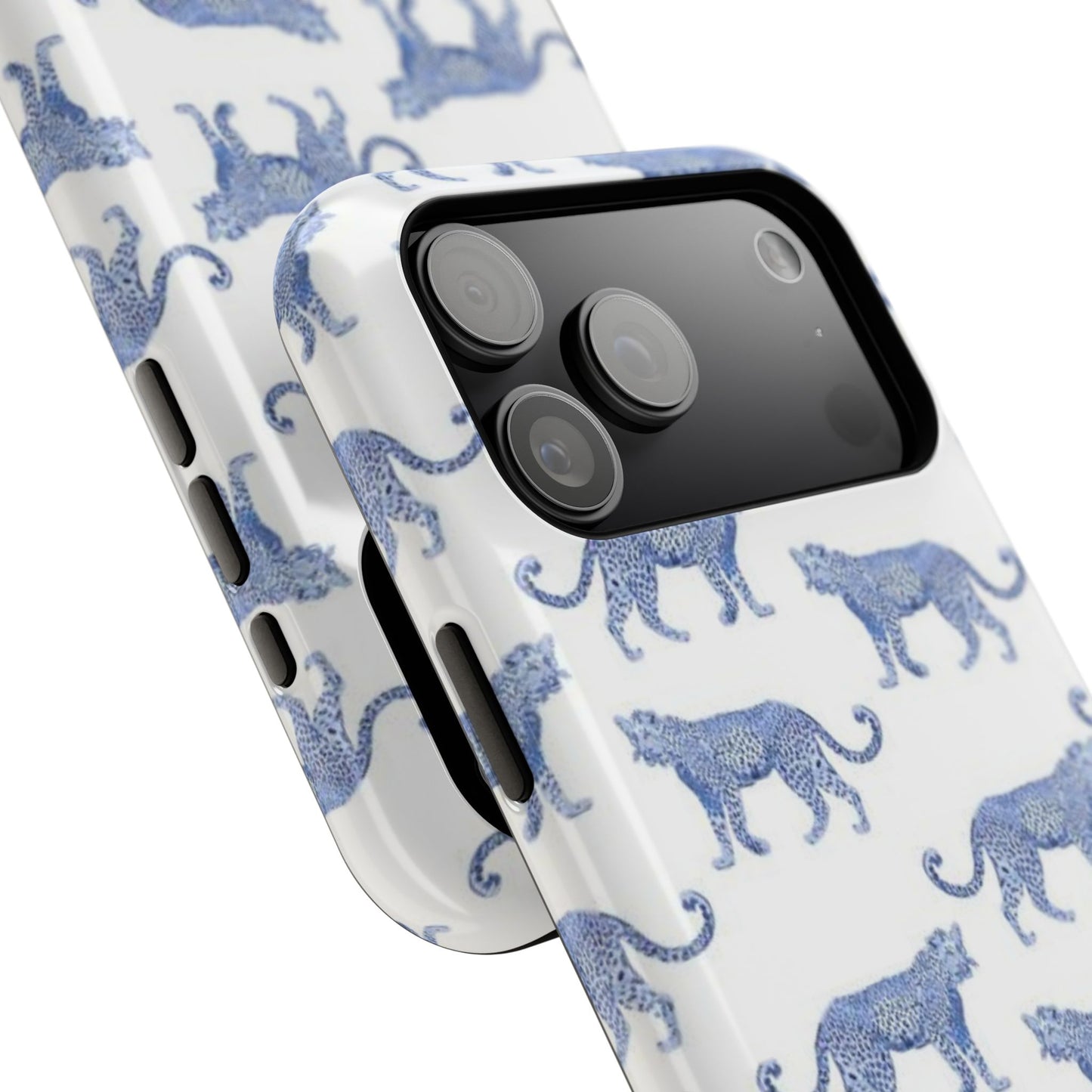 Blue Leopard Pattern Phone Case