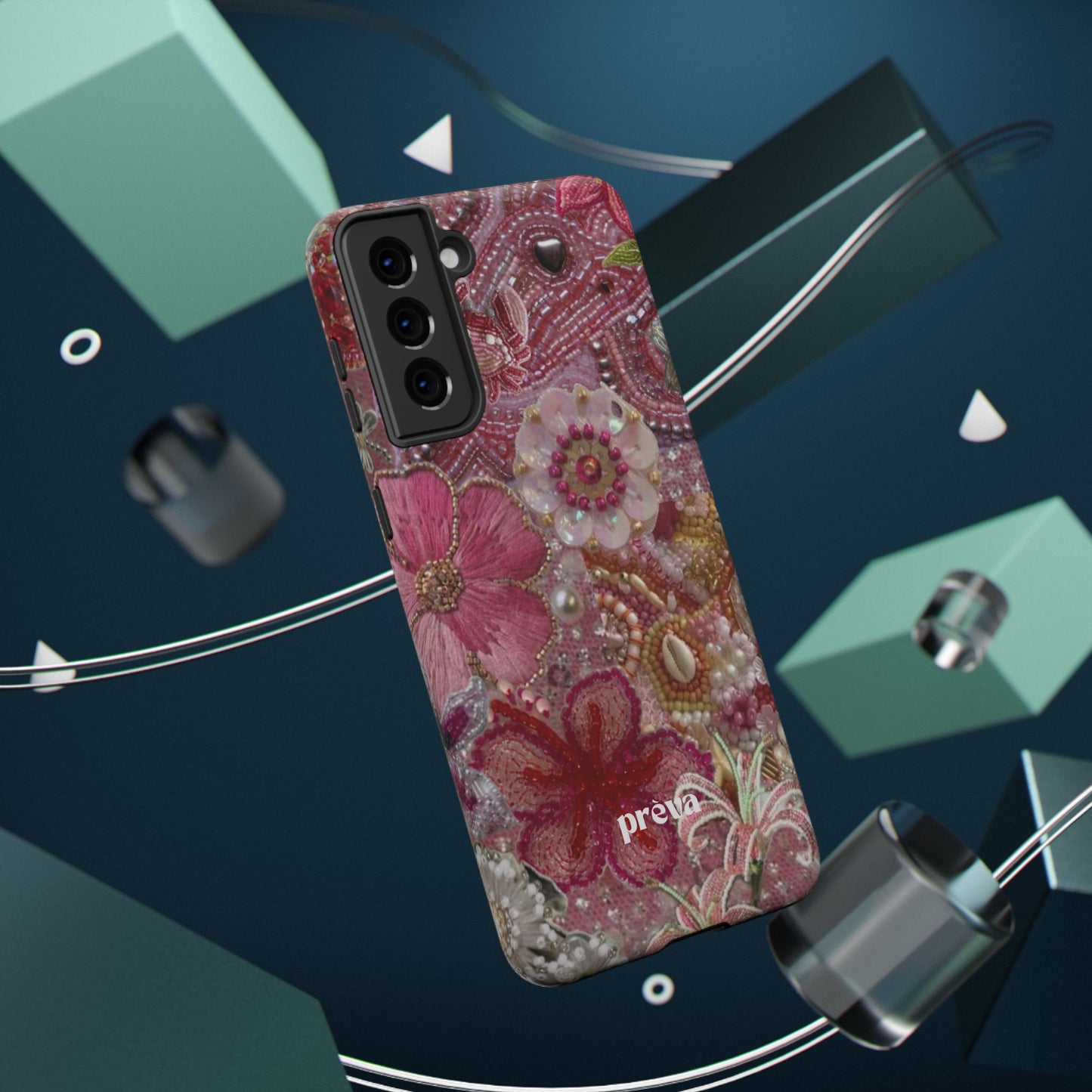 Floral Embroidery Phone Case