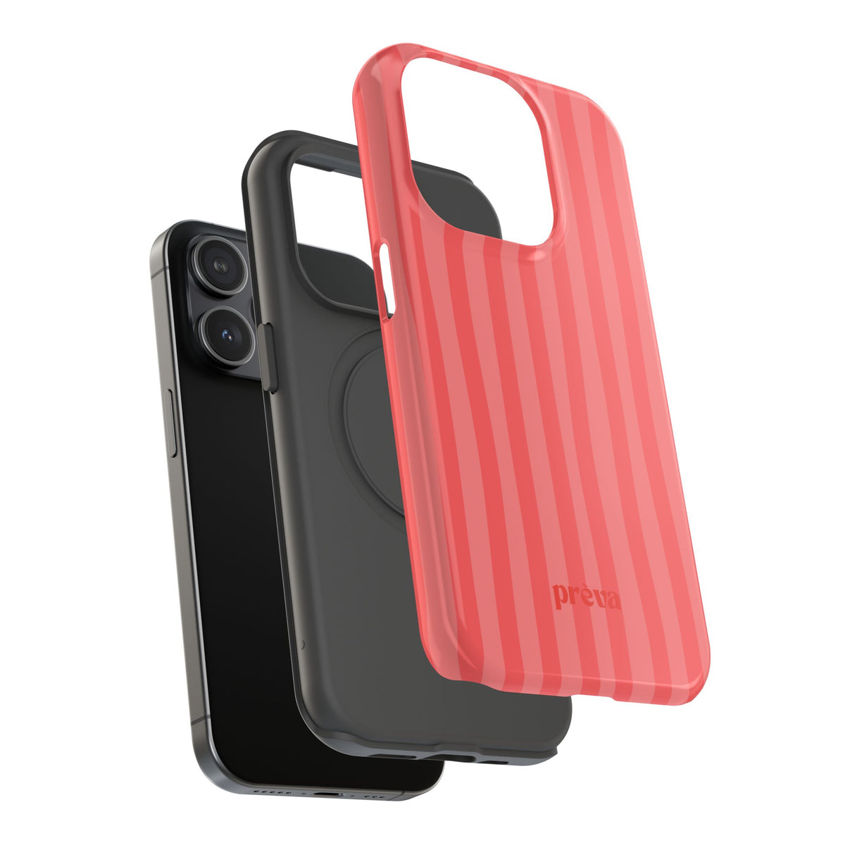 Coral Stipes Phone Case