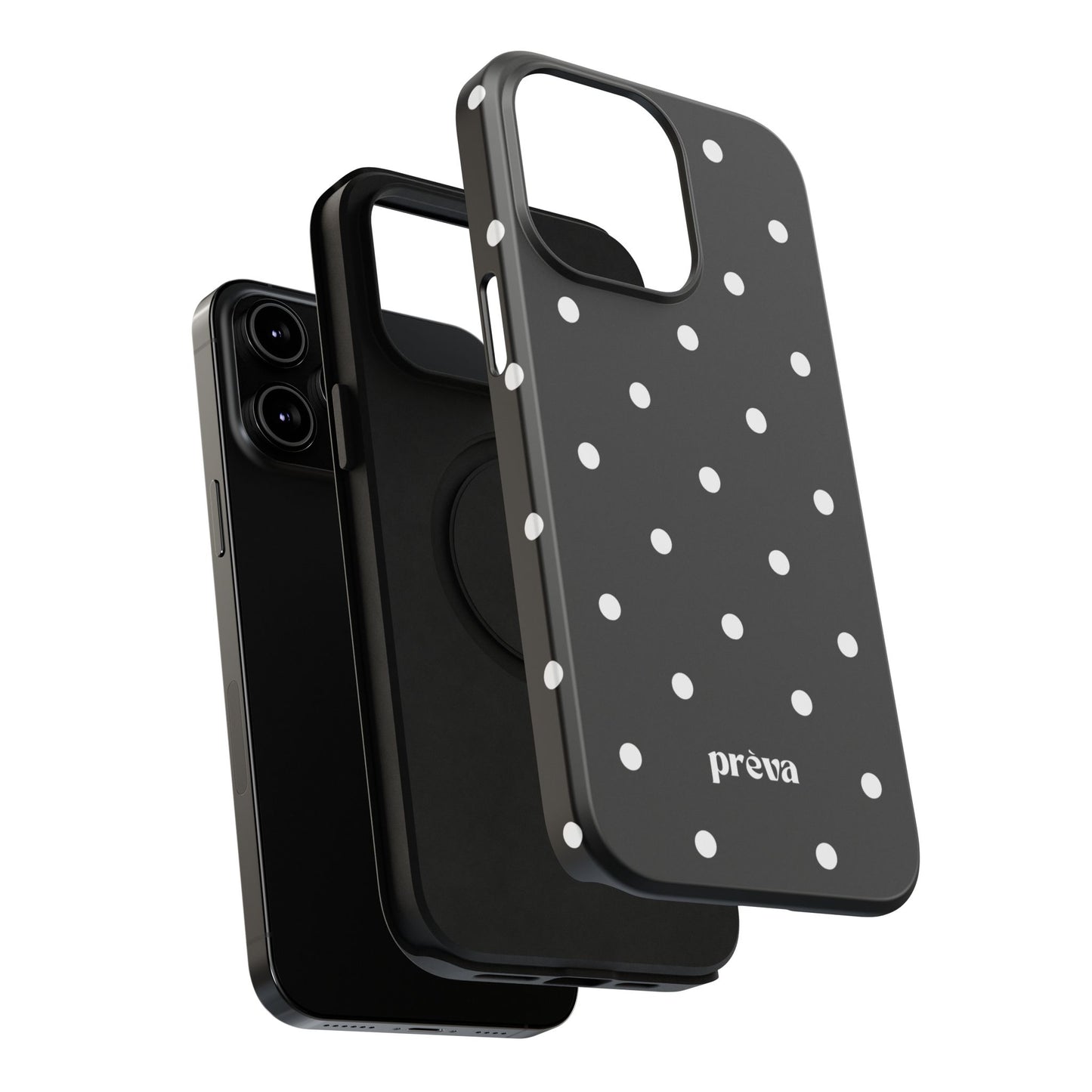 Black with White Polka Dots Phone Case