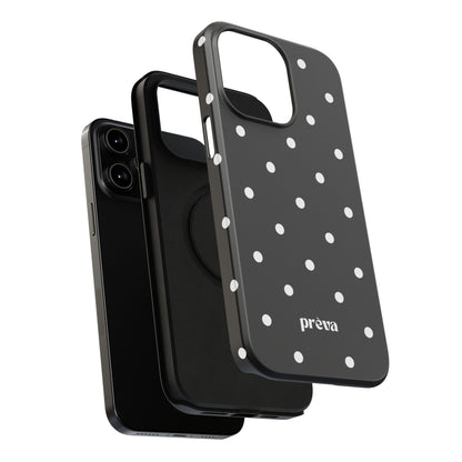 Black with White Polka Dots Phone Case