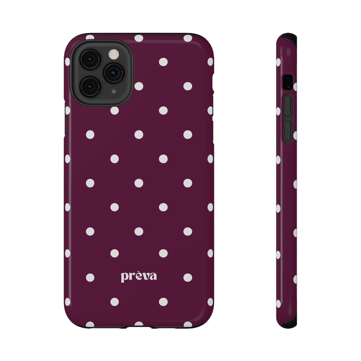 Maroon Polka Dot Phone Case
