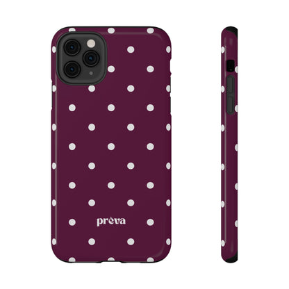 Maroon Polka Dot Phone Case