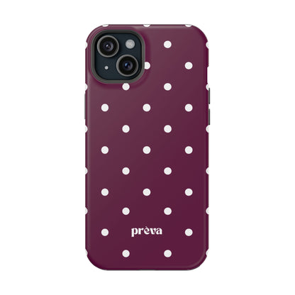 Maroon Polka Dot Phone Case