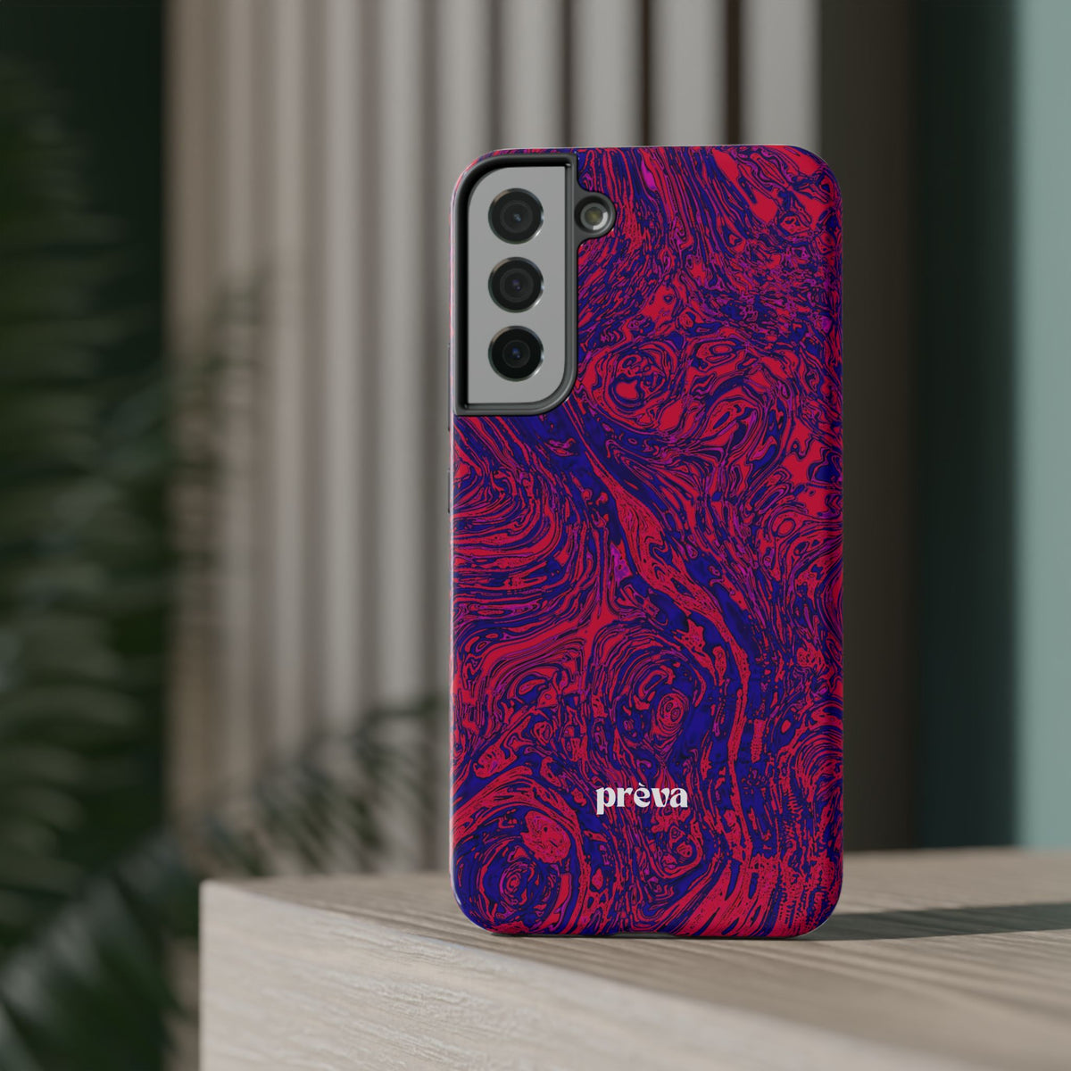 Marbled Red & Purple Impact Phone Case