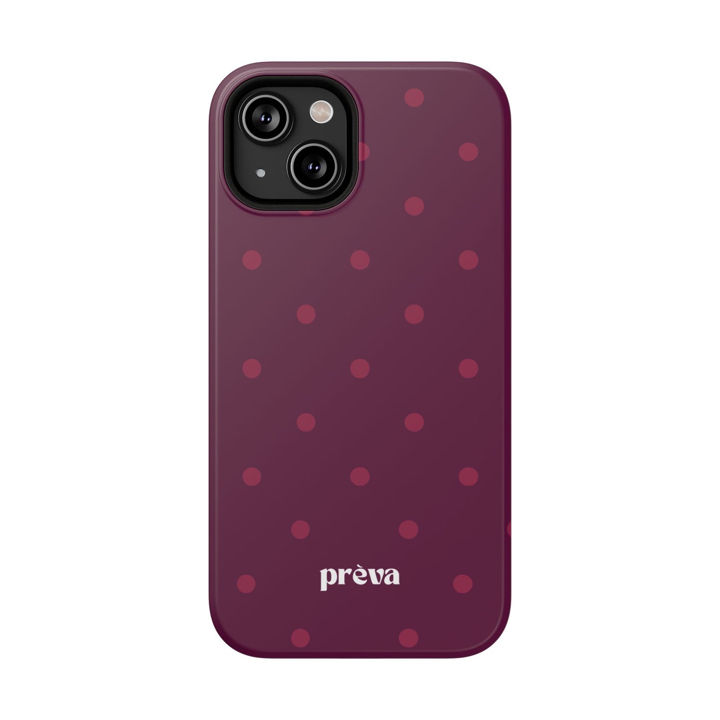 Maroon Polka Dots Phone Case
