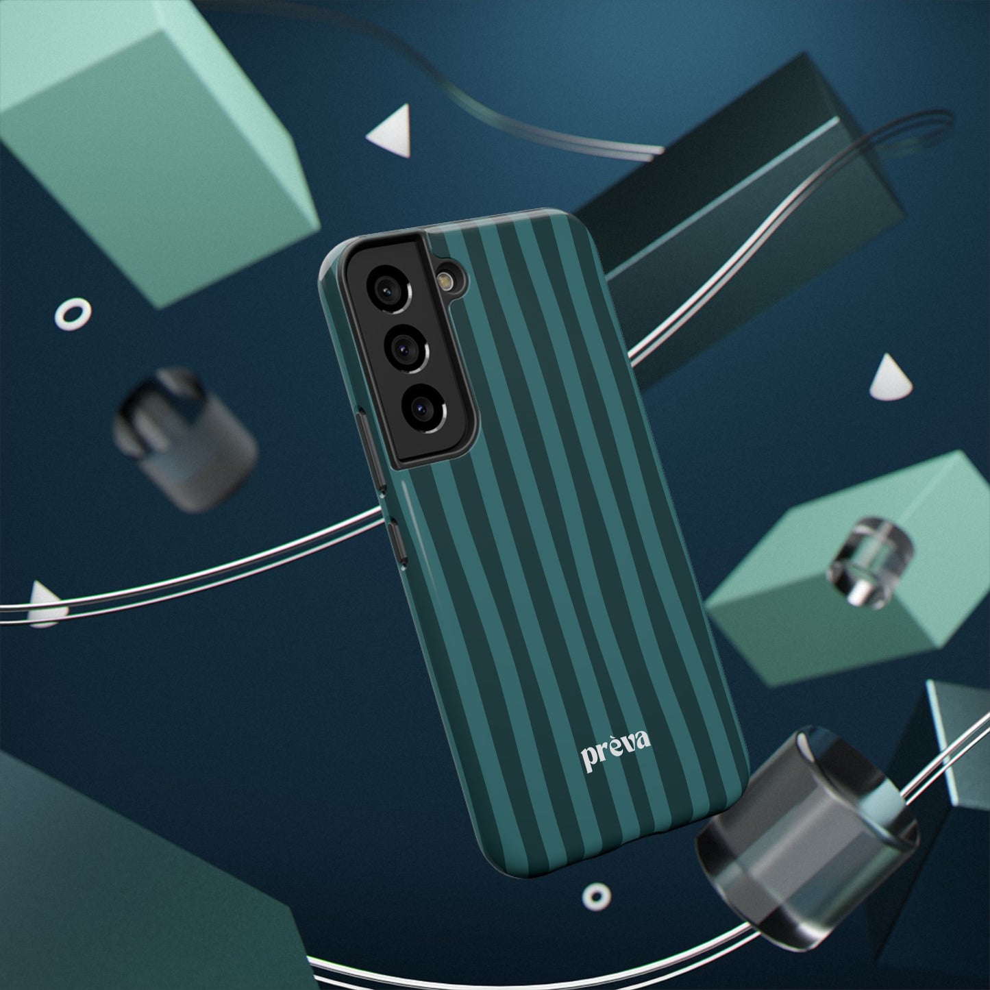 Dark Stripes Turquoise Phone Case