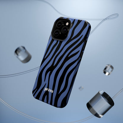 Blue & Black Zebra Stripe Phone Case