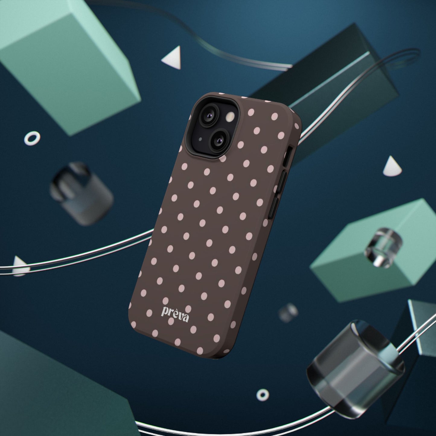 Brown and Pink Polka Dot Phone Case