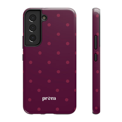 Maroon Polka Dots Phone Case