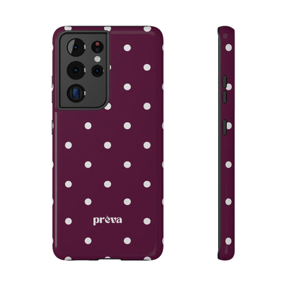 Maroon Polka Dot Phone Case