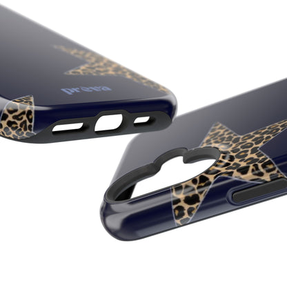 Navy Leopard Star Phone Case