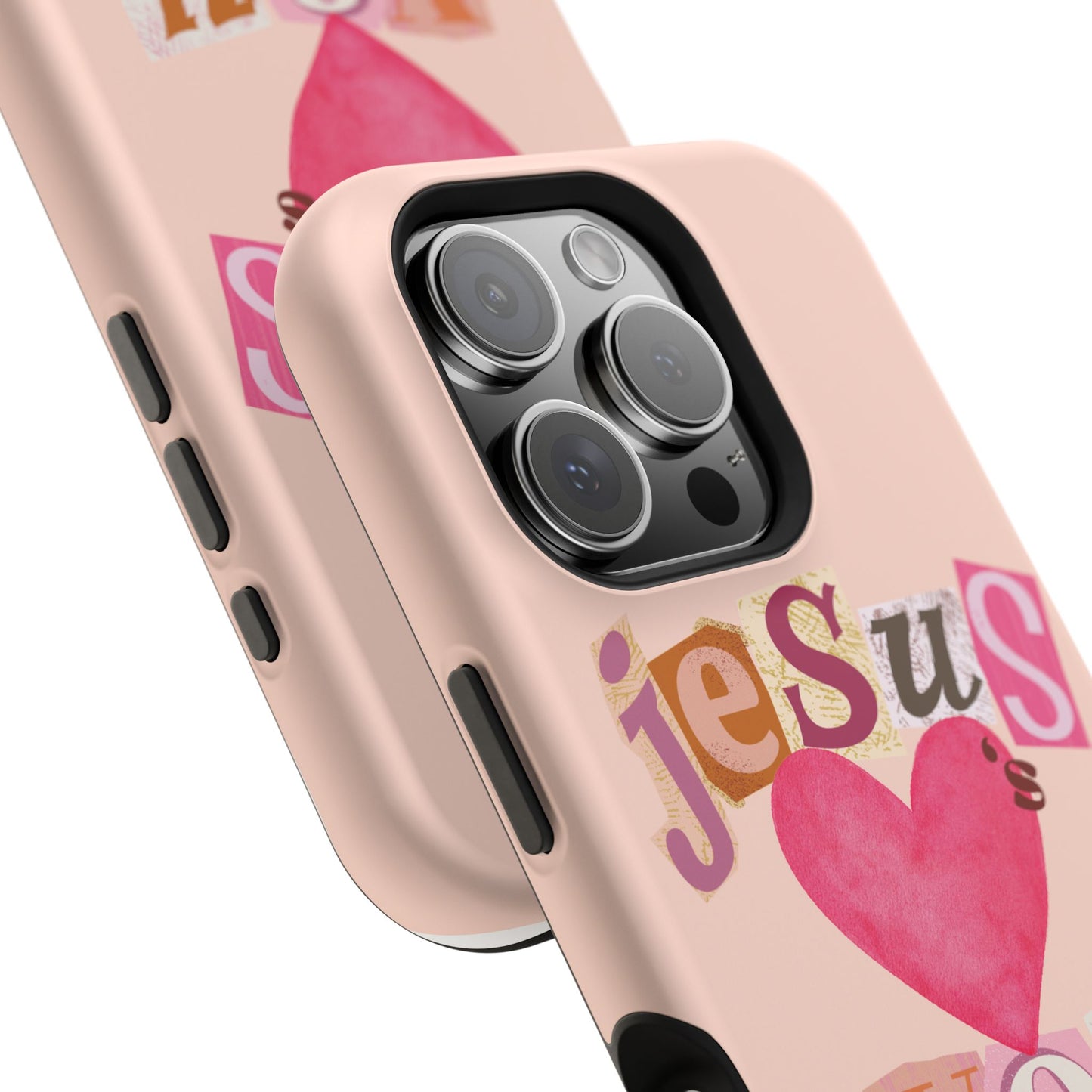 Pink Jesus Loves You Phone Case