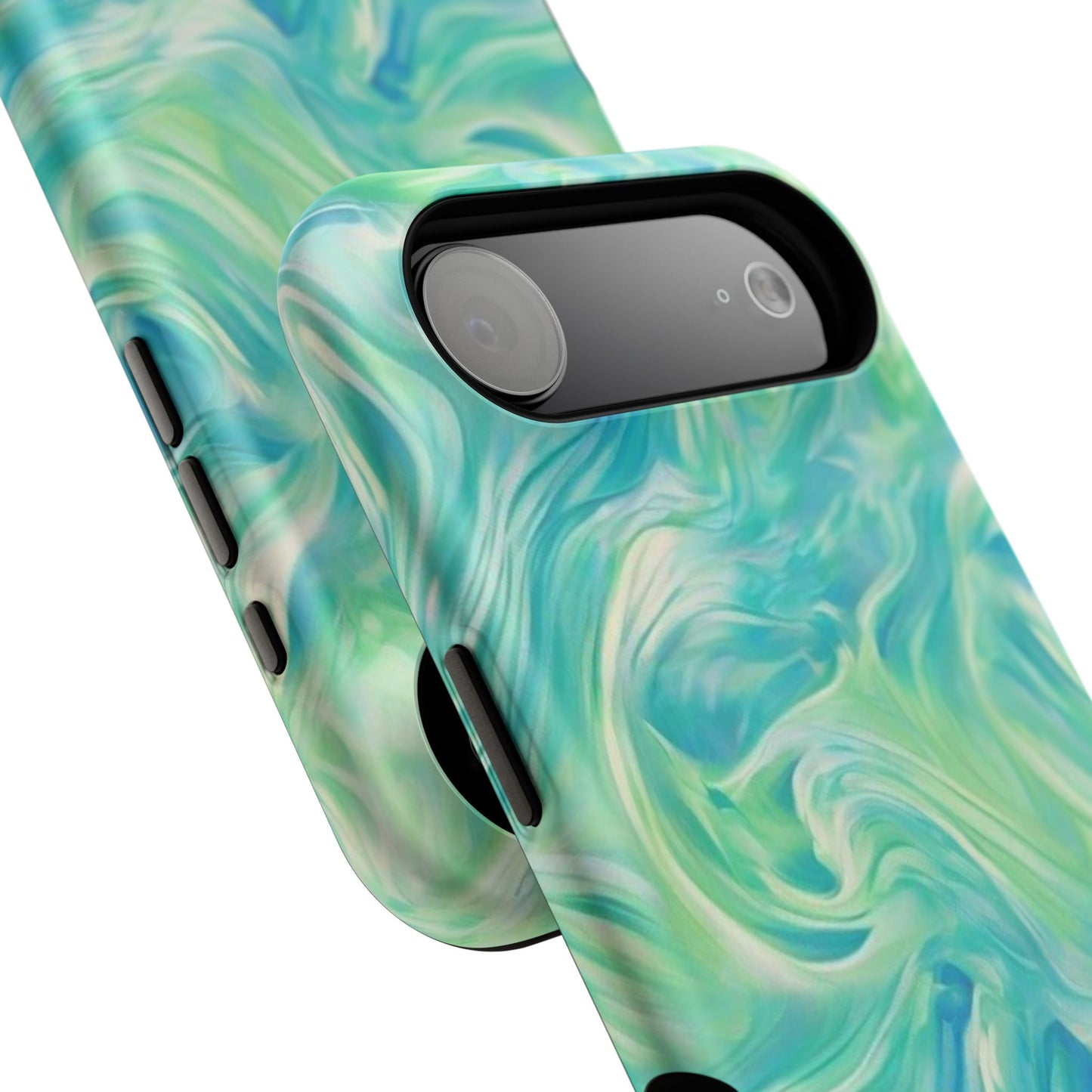 Teal & Green Swirl Phone Case