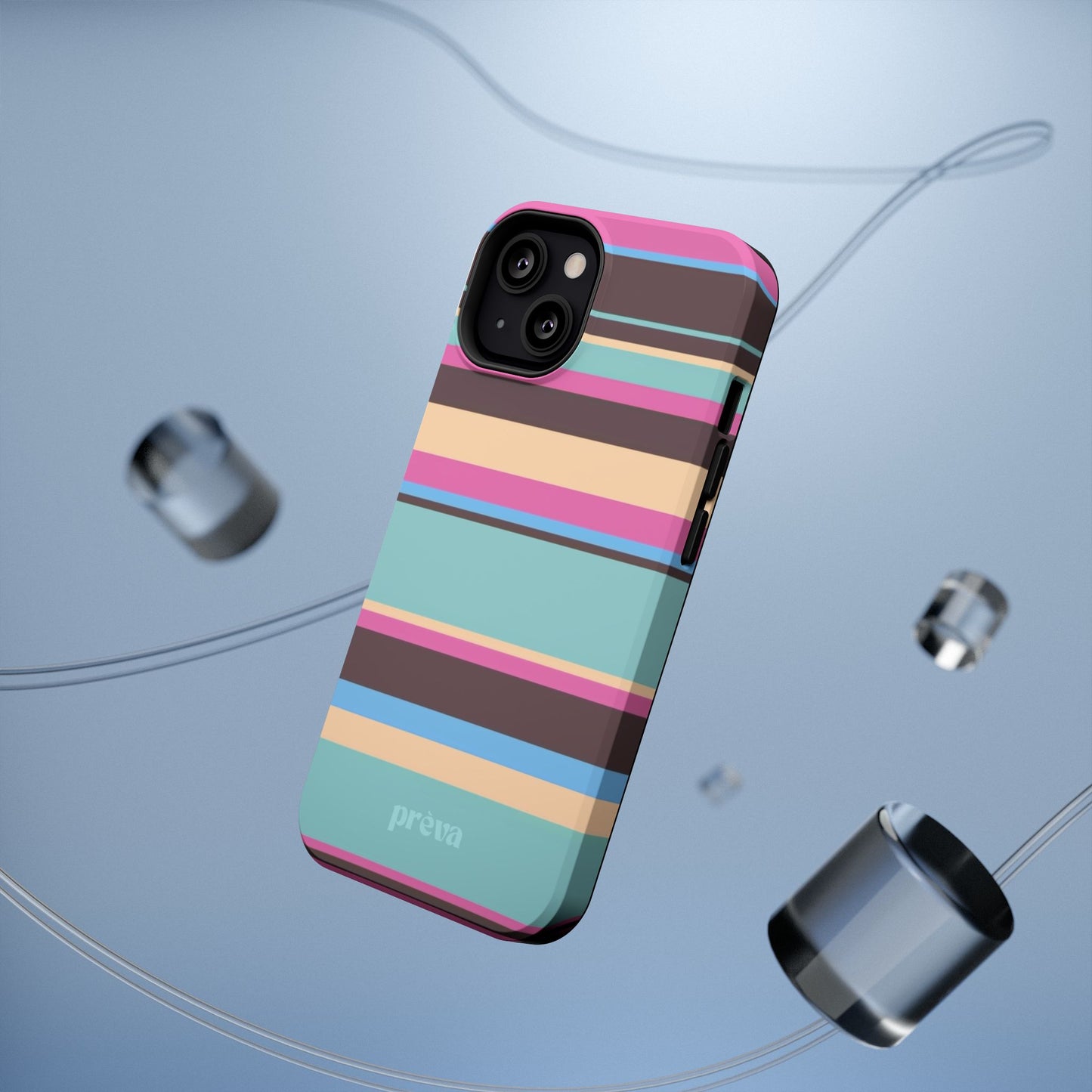 Cocoa Palm Stripes Phone Case