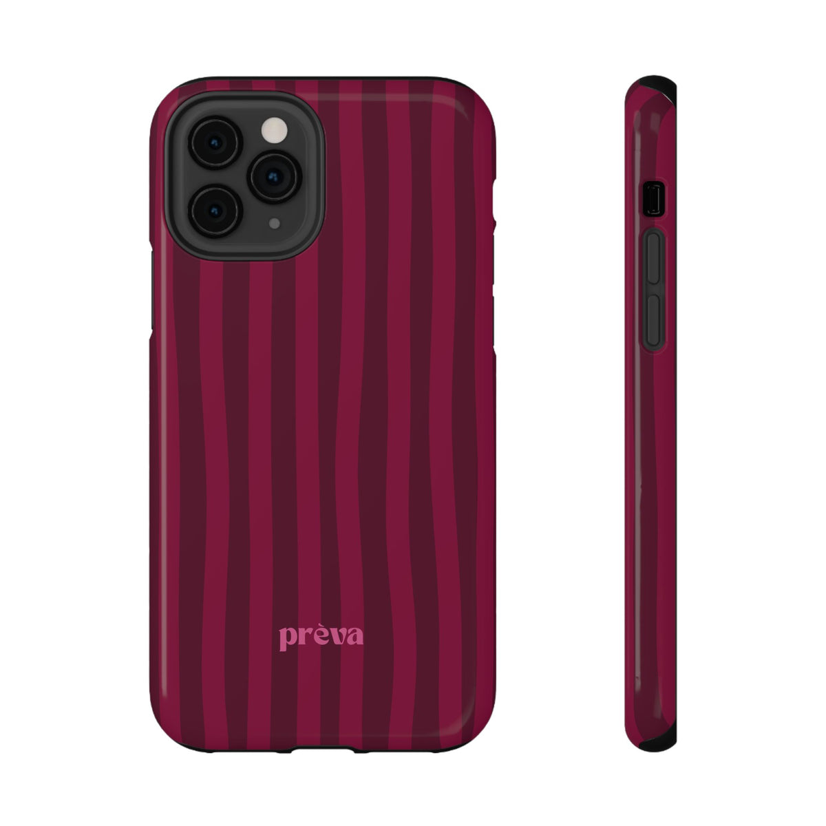 Burgandy Stripes x Ava Dudderar Phone Case