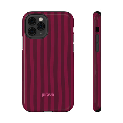 Burgandy Stripes x Ava Dudderar Phone Case