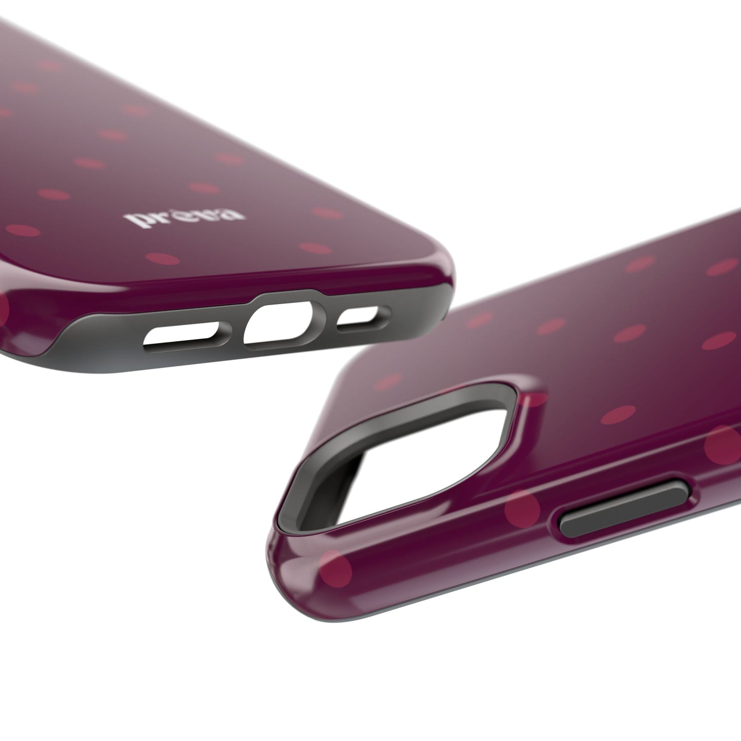 Maroon Polka Dots Phone Case