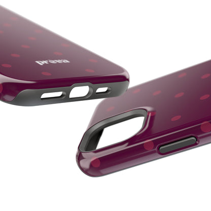 Maroon Polka Dots Phone Case