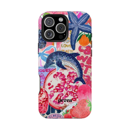 Dolphin Tropics Collage Phone Case