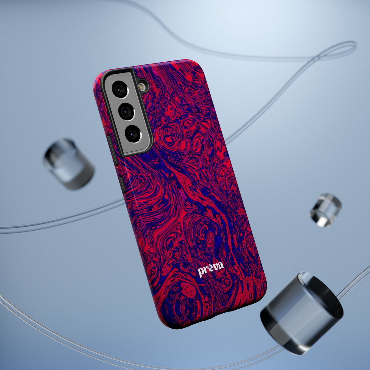 Marbled Red & Purple Impact Phone Case