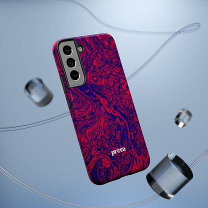 Marbled Red & Purple Impact Phone Case