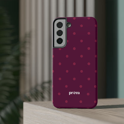 Maroon Polka Dots Phone Case