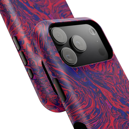 Marbled Red & Purple Impact Phone Case