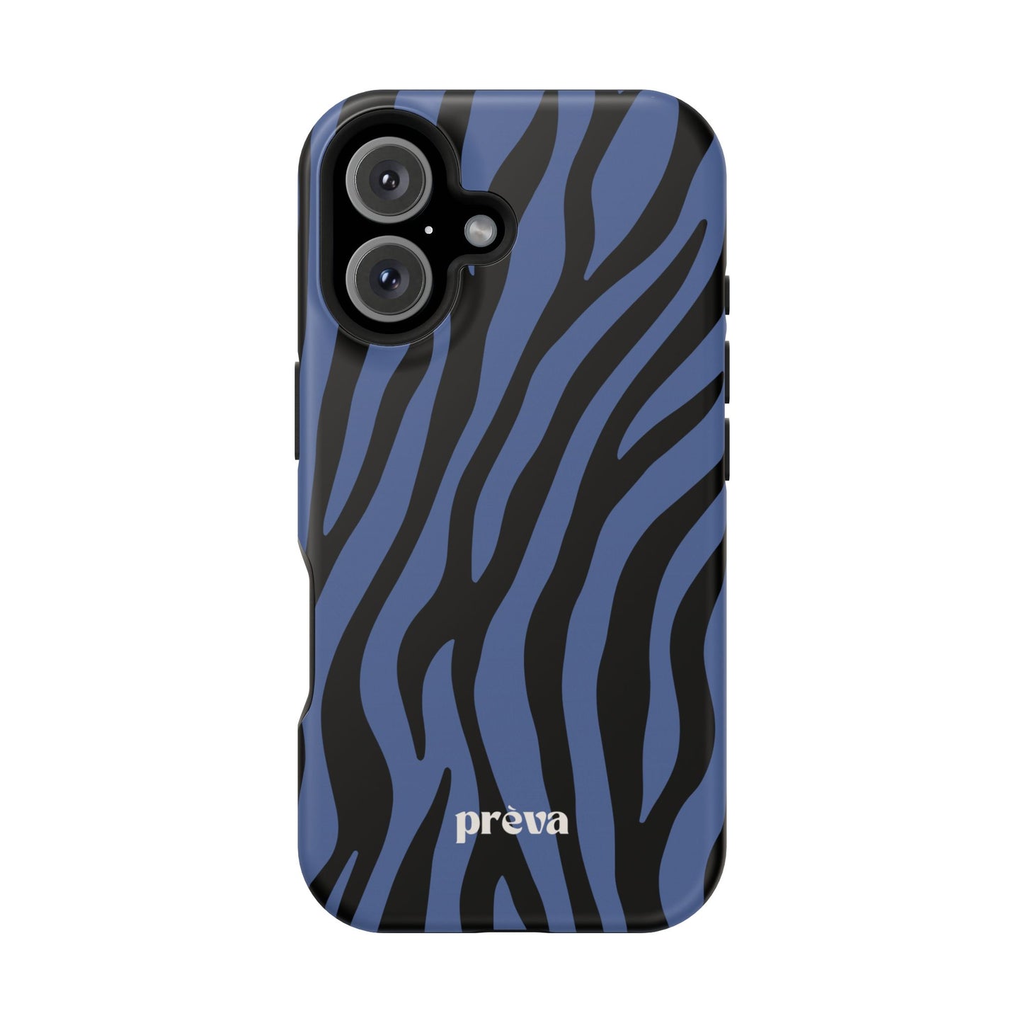 Blue & Black Zebra Stripe Phone Case