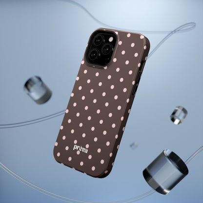 Brown and Pink Polka Dot Phone Case