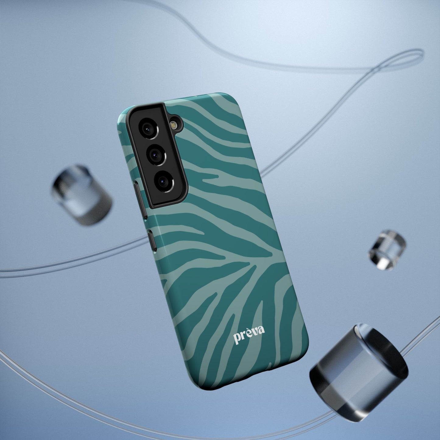 Teal Zebra Phone Case