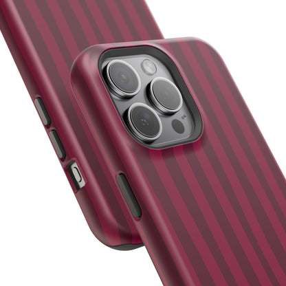 Burgandy Stripes x Ava Dudderar Phone Case
