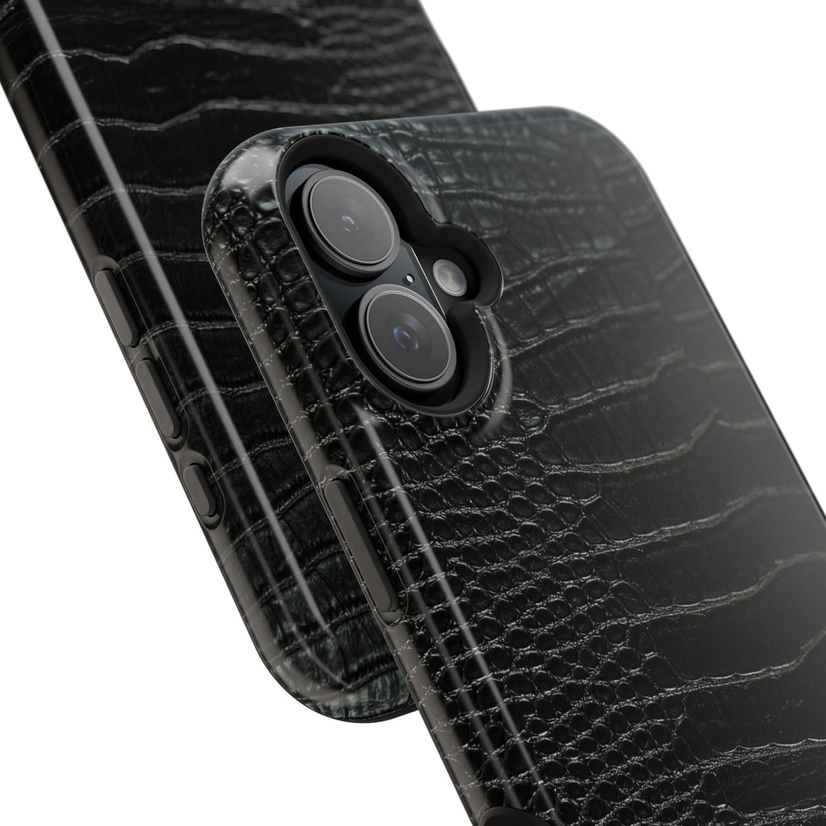 Black Croc Phone Case